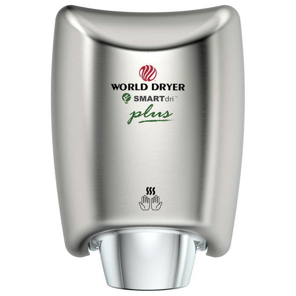 World Dryer SMARTdri Plus K-973P2 Brushed Stainless Steel Hand