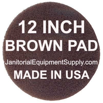 12 inch Brown Scrubbing Pad | 5 pack
