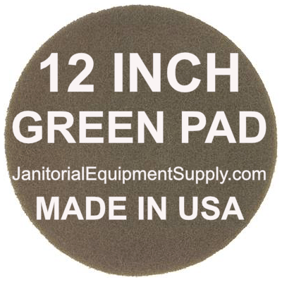 12 inch Green Scrubbing Pad | 5 pack