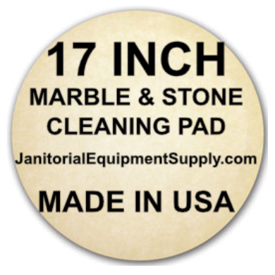 17" Beige Marble Cleaning Pad | Stone Care Pads 5pk