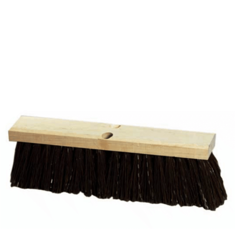 18 inch Extra Stiff Street Sweeper Push Broom Head | 5 Pack