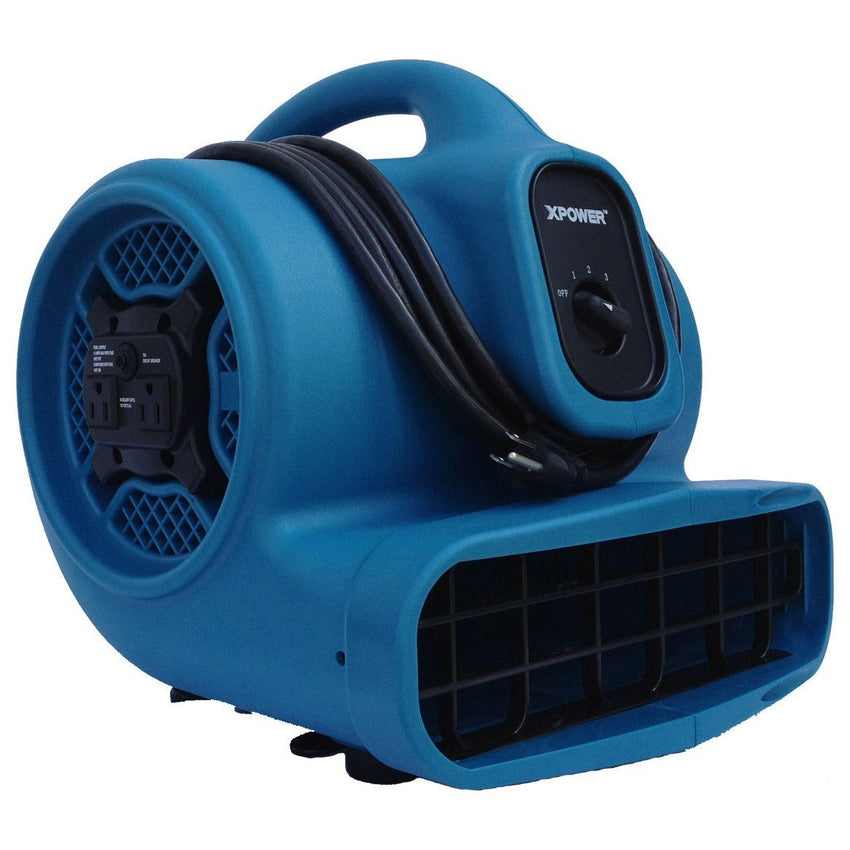 XPOWER® X-400A | Air Mover Floor Dryer 1/4 HP with Power Outlet