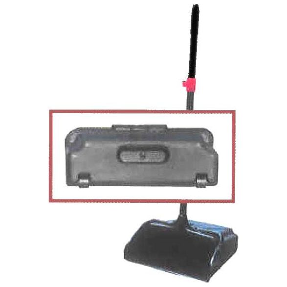 12" Lobby Dust Pan with Wheels - Free Standing Dust Pan