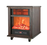 Hercules Heat AGL-01KC Indoor Infrared Fireplace Walnut Heater with Remote