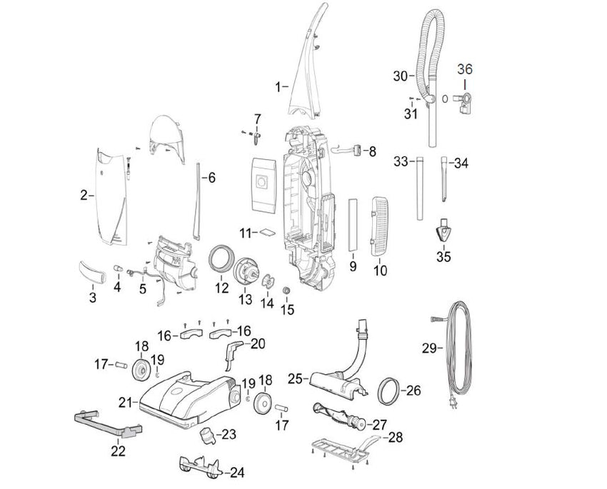 Bissell Commercial BGU1451T, Handle Assembly # 1613084 Diagram # 1