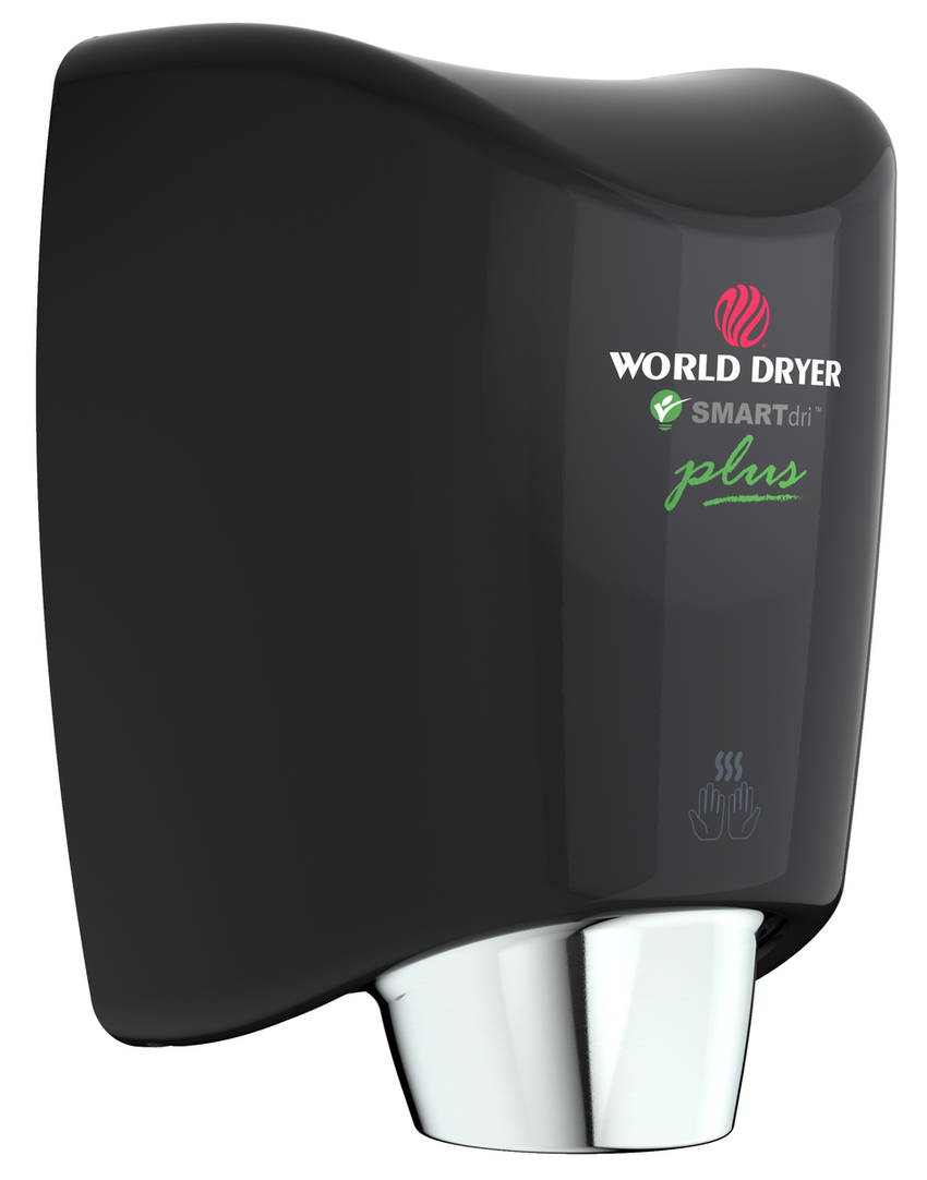 World Dryer SMARTdri Plus K-162P2 Aluminum Black Touchless Hand Dryer