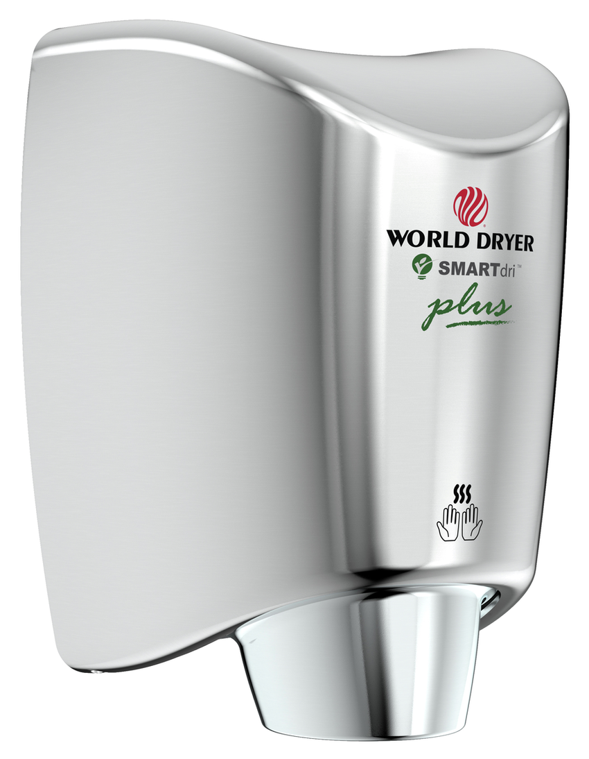 World Dryer SMARTdri Plus K-972P2 Stainless Steel Polished Hand Dryer