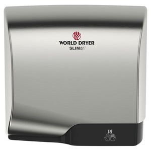 World Dryer SLIMdri L-973A Brushed Stainless Steel Efficient Hand Dryer