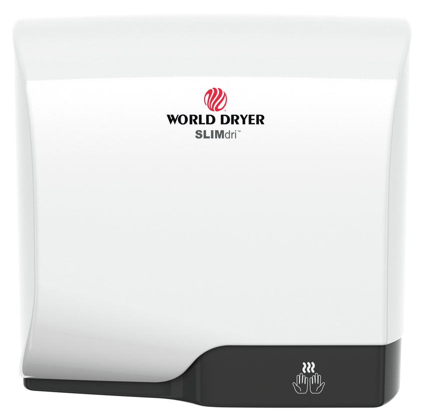 World Dryer SLIMdri L-974A White Aluminum High Efficiency Hand Dryer