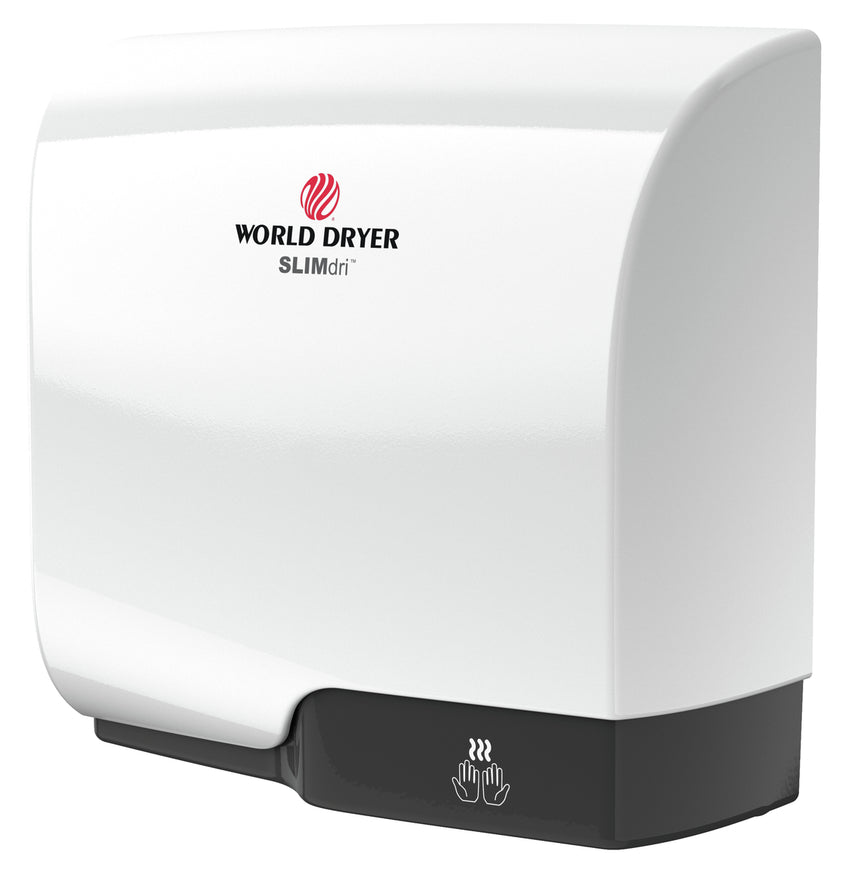 World Dryer SLIMdri L-974A White Aluminum High Efficiency Hand Dryer