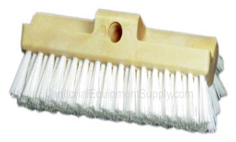 10 inch Deck Scrub Brush with White Stiff Bristles | 5 Pack