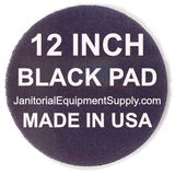 12 inch Black Stripping Strip Pad | 5 pack