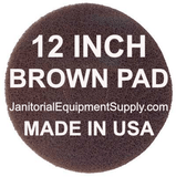 12 inch Brown Scrubbing Pad | 5 pack