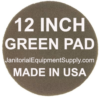 12 inch Green Scrubbing Pad | 5 pack