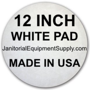 12 inch White Polishing Polish Pad | 5 pack