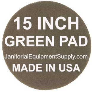 15 inch Green Pad | Scrubbing Cleaning Pads - 5 pack