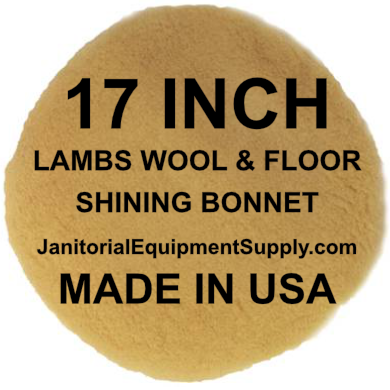 17” Floor Machine Lambs Wool Shining Bonnet