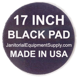 17 inch Black Pad | Stripping Scrubbing Pads - 5 pack