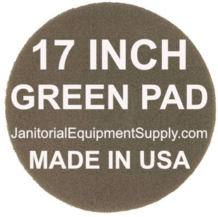 17 inch Green Pad | Scrubbing Cleaning Pads - 5 pack