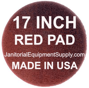 17 inch Red Pad | Polishing Buffing Pads - 5 Pack