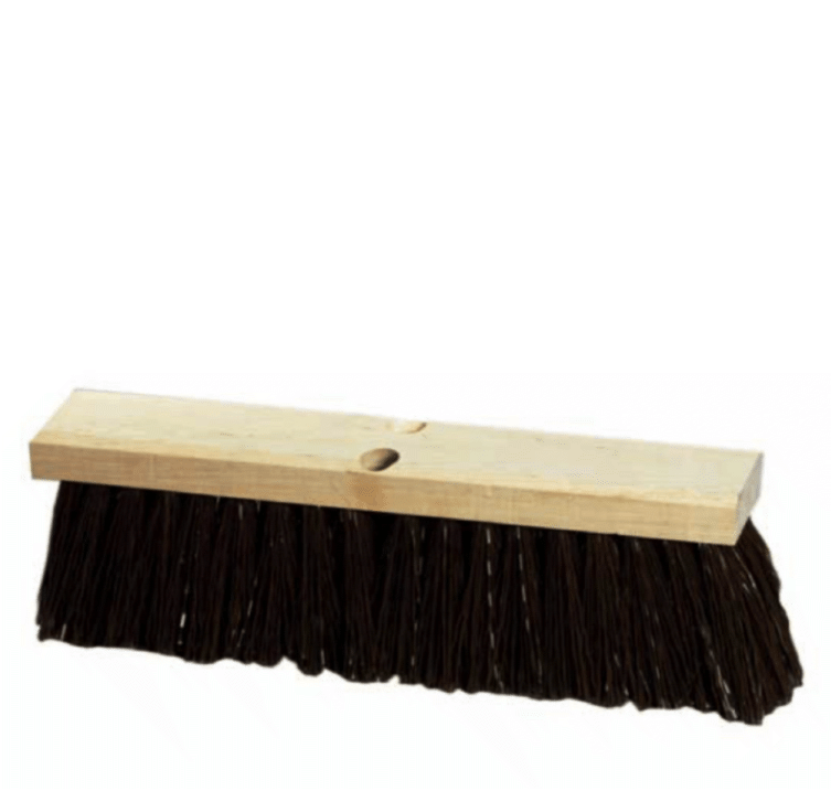 18 inch Extra Stiff Street Sweeper Push Broom Head | 5 Pack