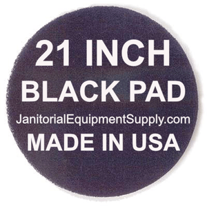 21 inch Black Pad | Stripping Scrubbing Pads - 5 pack