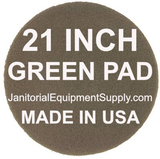 21 inch Green Pad | Scrubbing Cleaning Pads - 5 pack