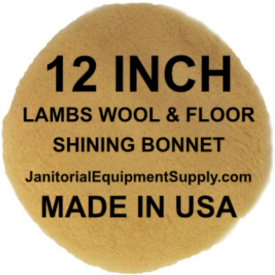 12 inch Lambs Wool Floor Shining Bonnet