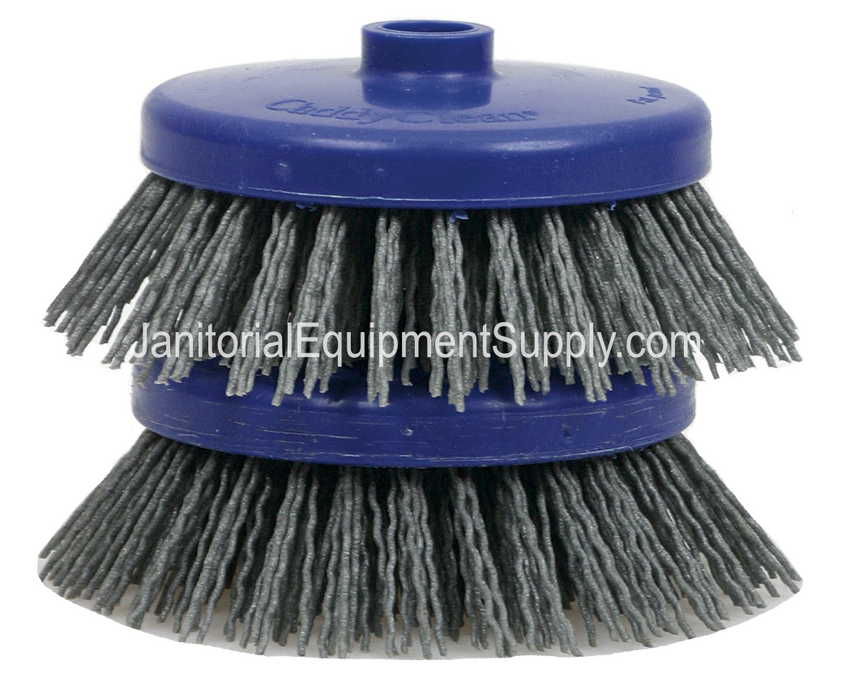 CaddyClean® Grey 4" Tynex Scrub Brushes Stiff Long Wearing Bristles
