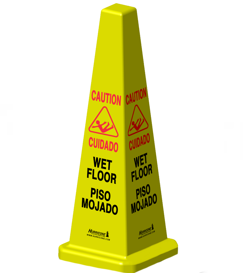 HURRICONE® 36 inch Four Sided Wet Floor Safety Cone
