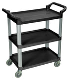 LUXOR® 3 Shelf Food Serving Cart | Gray Service Cart