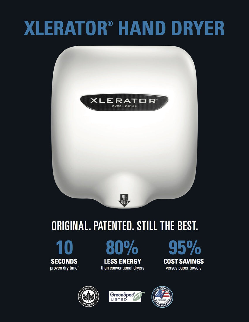 XLERATOR® XL-W Automatic Excel Hand Dryer - White Epoxy
